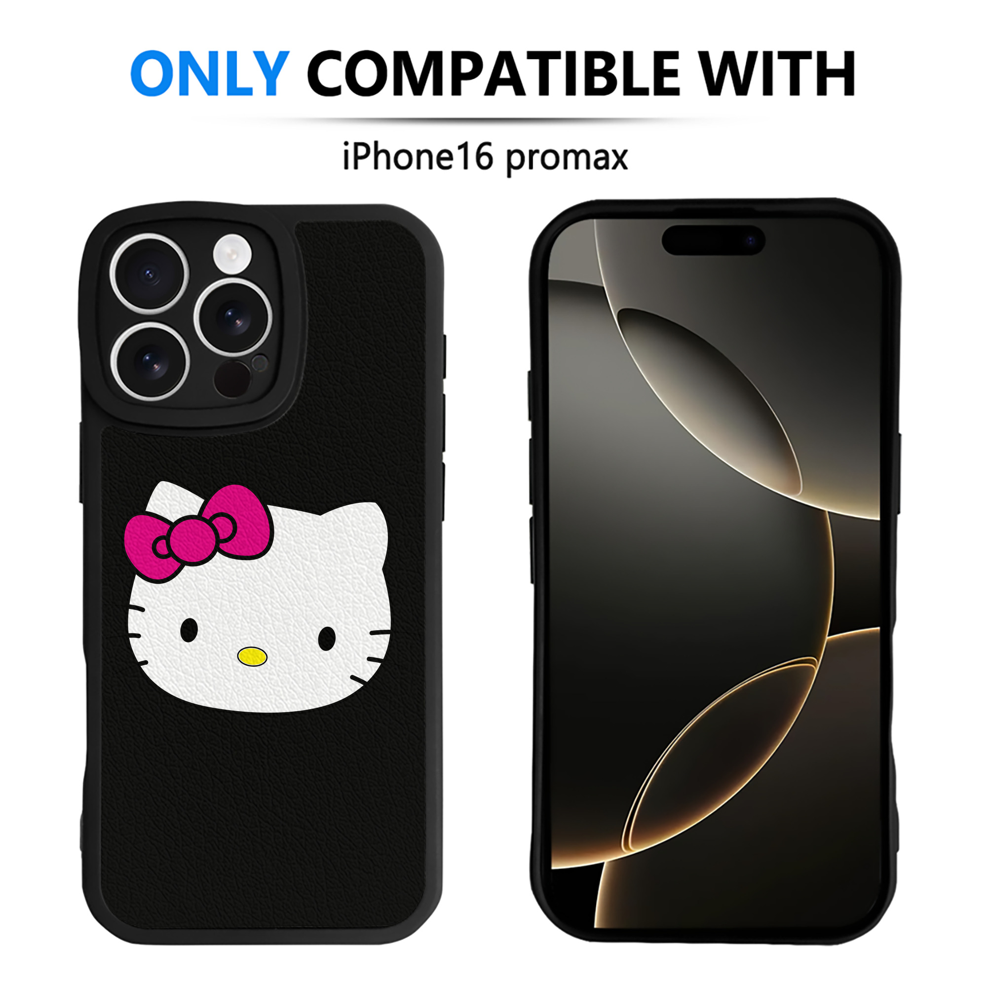 （画像用） Hello Kitty ハローキティ 【iPhone 16シリーズ対応】シリコンスマホケース（レザー調） 材質：シリコン